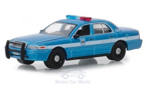 Miniature Ford Crown 1/64 Greenlight Victoria bleue Seattle Police 2010 Ford Crown 1/64 Greenlight Victoria bleue Seattle Police 2010 miniature