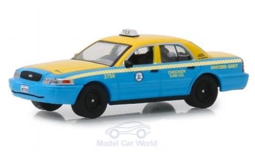 Miniature Ford Crown 1/64 Greenlight Victoria jaune/bleue L.A. Checker Cab 2011 Ford Crown 1/64 Greenlight Victoria jaune/bleue L.A. Checker Cab 2011 miniature