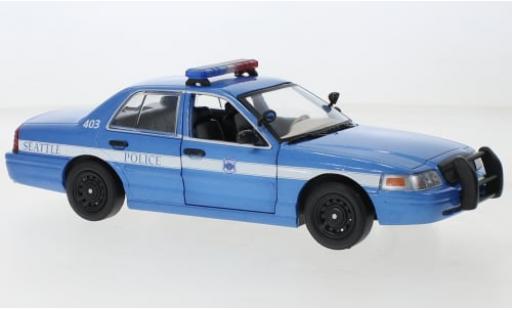 Ford Crown 1/24 Greenlight Victoria Police Interceptor Seattle Police 2001 1:24 miniature