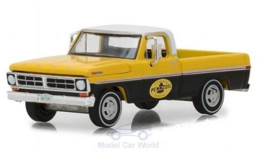 Miniature Ford F-1 1/64 Greenlight 00 jaune/noire Pennzoil 1972 Ford F-1 1/64 Greenlight 00 jaune/noire Pennzoil 1972 miniature