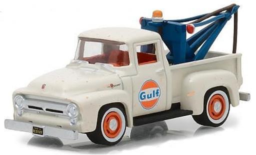 Miniature Ford F-1 1/64 Greenlight 00 Gulf 1956 with Tow Hook Ford F-1 1/64 Greenlight 00 Gulf 1956 with Tow Hook miniature