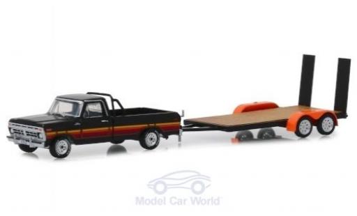 Miniature Ford F-1 1/64 Greenlight 00 noire/Dekor 2017 mit Flatbed Trailer Ford F-1 1/64 Greenlight 00 noire/Dekor 2017 mit Flatbed Trailer miniature