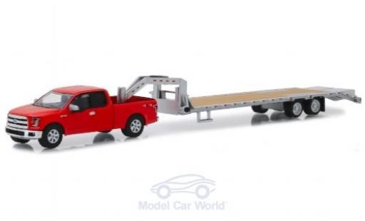 Miniature Ford F-1 1/64 Greenlight 50 rouge 2017 mit Gooseneck Trailer Ford F-1 1/64 Greenlight 50 rouge 2017 mit Gooseneck Trailer miniature