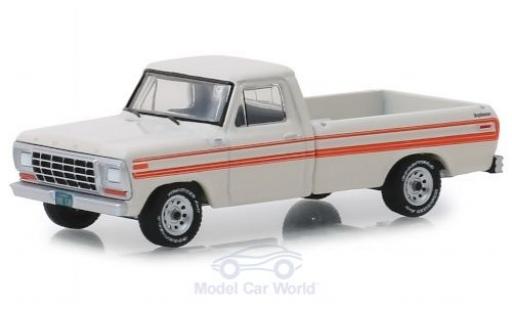 Miniature Ford F-250 1/64 Greenlight Explorer blanche/orange 1979 Ford F-250 1/64 Greenlight Explorer blanche/orange 1979 miniature