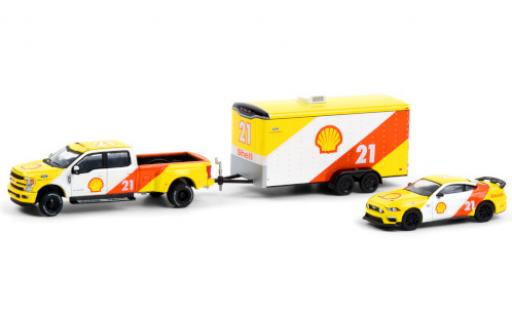 Miniature Ford F-350 1/64 Greenlight Lariat No.21 Performance S 2019 y compris les 2021 Mustang Mach 1 et fermé Remorque porte-voiture Ford F-350 1/64 Greenlight Lariat No.21 Performance S 2019 y compris les 2021 Mustang Mach 1 et fermé Remorque porte-voiture miniature