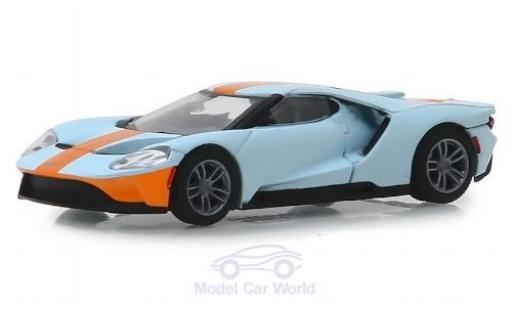 Miniature Ford GT 1/64 Greenlight Heritage Edition bleue/orange 2019 Ford GT 1/64 Greenlight Heritage Edition bleue/orange 2019 miniature