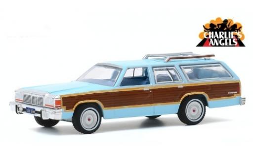 Miniature Ford LTD 1/64 Greenlight Country Squire bleue/Holzoptik Charlies Angels 1979 Ford LTD 1/64 Greenlight Country Squire bleue/Holzoptik Charlies Angels 1979 miniature