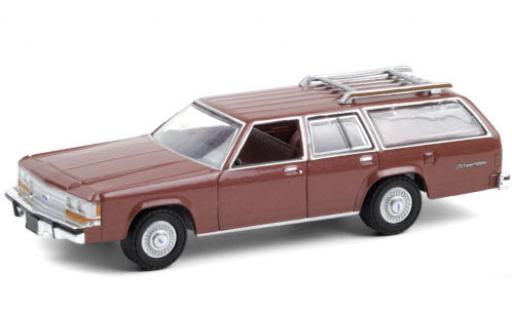Miniature Ford LTD 1/64 Greenlight Crown Victoria Wagon metallise rouge 1989 Ford LTD 1/64 Greenlight Crown Victoria Wagon metallise rouge 1989 miniature