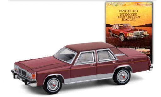 Miniature Ford LTD 1/64 Greenlight Landau 4-Door Sedan rouge/matt-rouge 1979 Ford LTD 1/64 Greenlight Landau 4-Door Sedan rouge/matt-rouge 1979 miniature