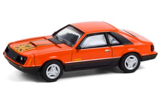 Miniature Ford Mustang 1/64 Greenlight Cobra orange/Dekor 1979 Ford Mustang 1/64 Greenlight Cobra orange/Dekor 1979 miniature