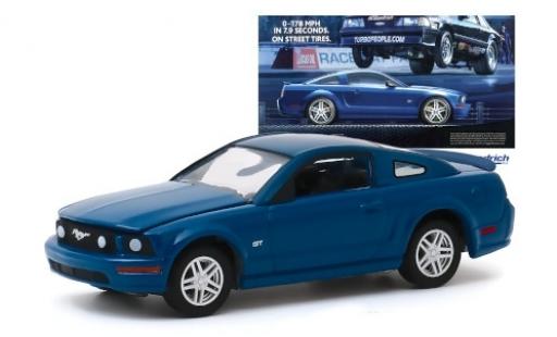 Miniature Ford Mustang 1/64 Greenlight GT bleue 2009 Ford Mustang 1/64 Greenlight GT bleue 2009 miniature