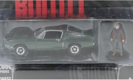 Miniature Ford Mustang GT 1/64 Greenlight GT verte Bullitt 1968 mit Steve McQueen Figur Ford Mustang GT 1/64 Greenlight GT verte Bullitt 1968 mit Steve McQueen Figur miniature