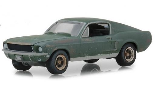 Miniature Ford Mustang GT 1/18 Greenlight GT Fastback unrestored verte Film Bullitt 1968 Steve McQueen Ford Mustang GT 1/18 Greenlight GT Fastback unrestored verte Film Bullitt 1968 Steve McQueen miniature