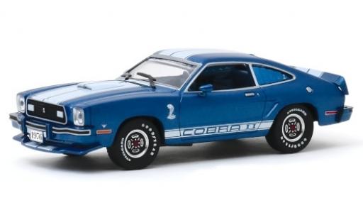Miniature Ford Mustang 1/43 Greenlight II Cobra II metallise bleue/blanche 1976 Ford Mustang 1/43 Greenlight II Cobra II metallise bleue/blanche 1976 miniature