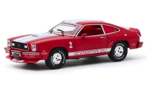 Miniature Ford Mustang 1/43 Greenlight II Cobra II rouge/blanche 1976 Ford Mustang 1/43 Greenlight II Cobra II rouge/blanche 1976 miniature
