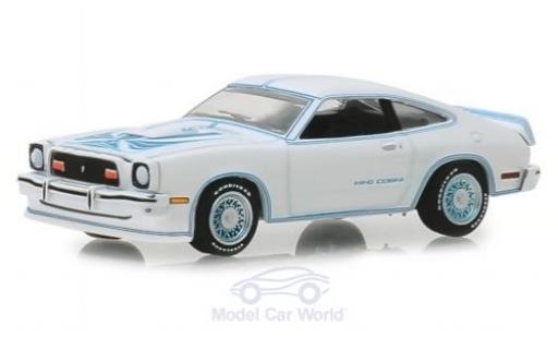 Miniature Ford Mustang 1/64 Greenlight II King Cobra blanche/bleue 1978 Ford Mustang 1/64 Greenlight II King Cobra blanche/bleue 1978 miniature