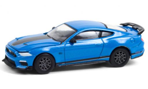 Miniature Ford Mustang 1/64 Greenlight Mach 1 metallise bleue/matt-noire 2021 Ford Mustang 1/64 Greenlight Mach 1 metallise bleue/matt-noire 2021 miniature