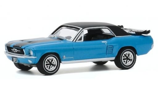 Miniature Ford Mustang 1/64 Greenlight Ski Country Special metallise bleue/matt-noire 1967 Ford Mustang 1/64 Greenlight Ski Country Special metallise bleue/matt-noire 1967 miniature