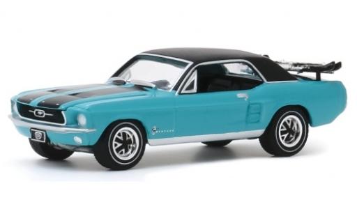 Miniature Ford Mustang 1/64 Greenlight Ski Country Special türkis/matt-noire 1967 Ford Mustang 1/64 Greenlight Ski Country Special türkis/matt-noire 1967 miniature