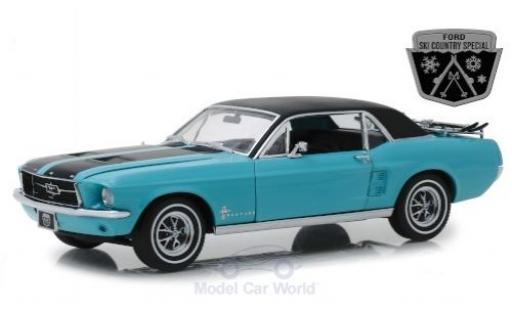 Miniature Ford Mustang 1/18 Greenlight Ski Country Special türkis/noire 1967 Ford Mustang 1/18 Greenlight Ski Country Special türkis/noire 1967 miniature