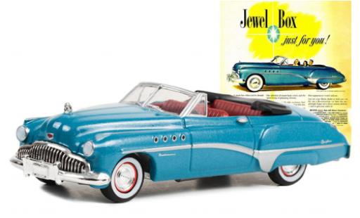 Miniature Buick Roadmaster 1/64 Greenlight Cabriolet metallise turquoise 1949 Buick Roadmaster 1/64 Greenlight Cabriolet metallise turquoise 1949 miniature