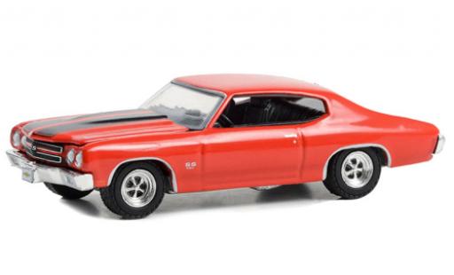 Miniature Chevrolet Chevelle 1/64 Greenlight SS rouge/noire 1969 Chevrolet Chevelle 1/64 Greenlight SS rouge/noire 1969 miniature