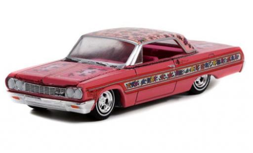 Miniature Chevrolet Impala 1/64 Greenlight Lowrider rose/Dekor 1964 Chevrolet Impala 1/64 Greenlight Lowrider rose/Dekor 1964 miniature