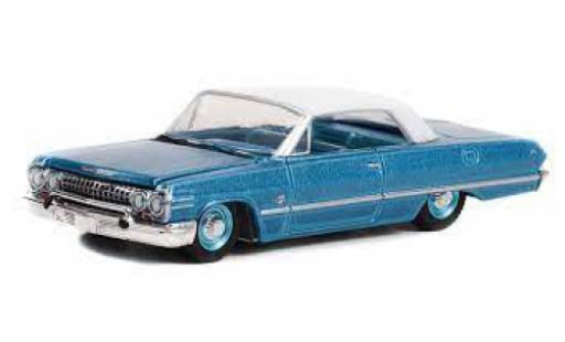 Miniature Chevrolet Impala 1/64 Greenlight SS 409 Cabriolet metallise bleue/beige 1963 Chevrolet Impala 1/64 Greenlight SS 409 Cabriolet metallise bleue/beige 1963 miniature