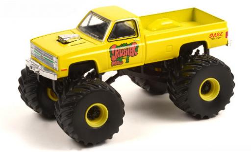 Miniature Chevrolet Silverado 1/64 Greenlight Mad Crusher 1987 Chevrolet Silverado 1/64 Greenlight Mad Crusher 1987 miniature