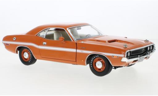 Miniature Dodge Challenger 1/18 Greenlight R/T orange/blanche 1970 Dodge Challenger 1/18 Greenlight R/T orange/blanche 1970 miniature