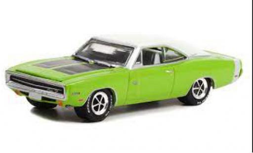 Dodge Charger 1/64 Greenlight Hemi R/T verte/beige 1970 miniature