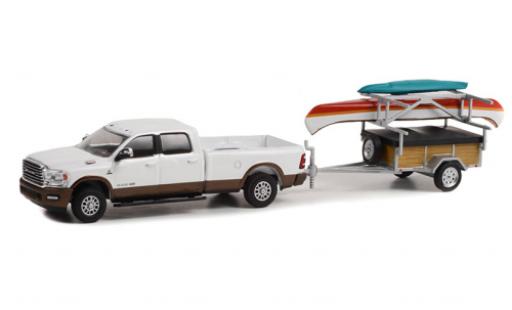 Dodge RAM 1/64 Greenlight 2500 limited Longhorn blanche 2022 miniature