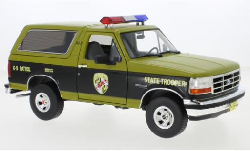 Miniature Ford Bronco 1/18 Greenlight Maryland State Police 1996 Ford Bronco 1/18 Greenlight Maryland State Police 1996 miniature