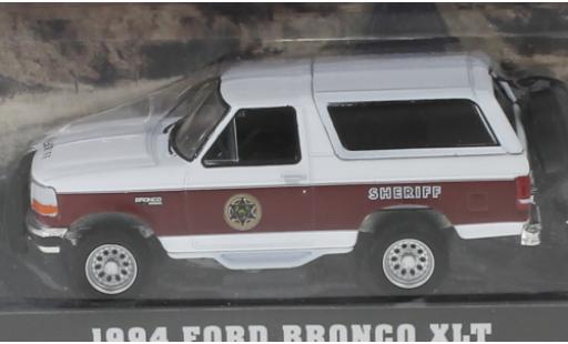 Miniature Ford Bronco 1/64 Greenlight XLT Absaroka County Sheriff 1994 Ford Bronco 1/64 Greenlight XLT Absaroka County Sheriff 1994 miniature