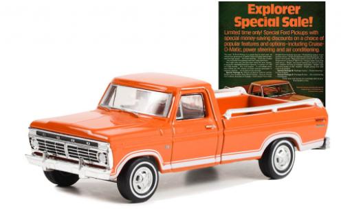 Miniature Ford F-1 1/64 Greenlight 00 Explorer orange 1973 Ford F-1 1/64 Greenlight 00 Explorer orange 1973 miniature