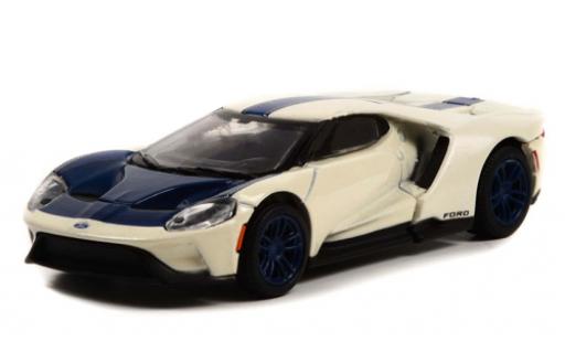 Miniature Ford GT 1/64 Greenlight Heritage Edition blanche/bleue 2022 Ford GT 1/64 Greenlight Heritage Edition blanche/bleue 2022 miniature