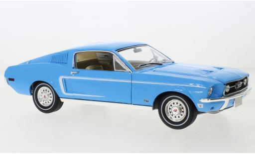Miniature Ford Mustang 1/18 Greenlight Fastback bleu clair 1968 Ford Mustang 1/18 Greenlight Fastback bleu clair 1968 miniature