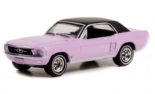 Miniature Ford Mustang 1/64 Greenlight lila/noire 1967 Ford Mustang 1/64 Greenlight lila/noire 1967 miniature
