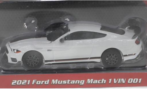 Miniature Ford Mustang 1/64 Greenlight Mach 1 blanche/noire 2021 Ford Mustang 1/64 Greenlight Mach 1 blanche/noire 2021 miniature