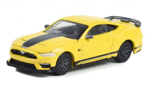 Miniature Ford Mustang 1/64 Greenlight Mach 1 jaune 2021 Ford Mustang 1/64 Greenlight Mach 1 jaune 2021 miniature