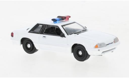 Miniature Ford Mustang 1/64 Greenlight SSP blanche Police (USA) 1987 Ford Mustang 1/64 Greenlight SSP blanche Police (USA) 1987 miniature