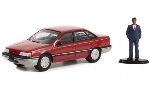Miniature Ford Taurus 1/64 Greenlight rouge 1989 Ford Taurus 1/64 Greenlight rouge 1989 miniature