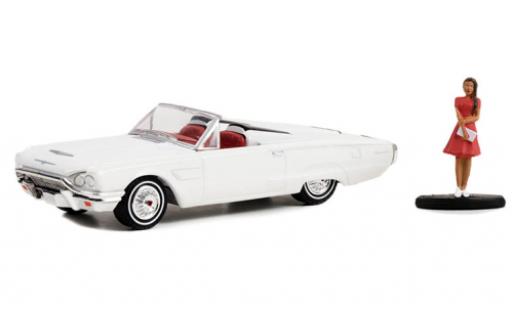 Miniature Ford Thunderbird 1/64 Greenlight Cabriolet blanche 1965 Ford Thunderbird 1/64 Greenlight Cabriolet blanche 1965 miniature