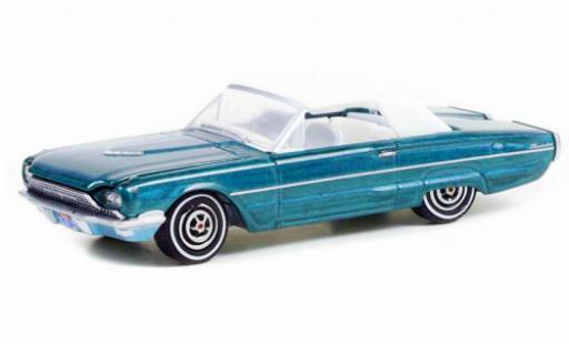 Miniature Ford Thunderbird 1/64 Greenlight metallise turquoise/blanche Thelma & Louise 1966 Ford Thunderbird 1/64 Greenlight metallise turquoise/blanche Thelma & Louise 1966 miniature