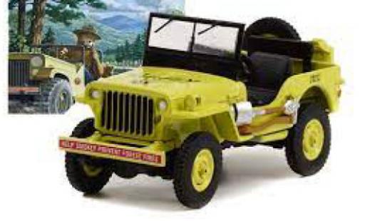 Jeep Willys 1/64 Greenlight MB la chaux Smokey Bear 1942 miniature