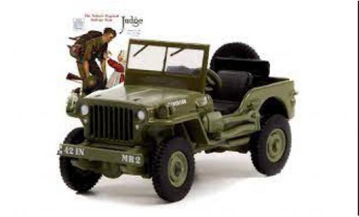 Jeep Willys 1/64 Greenlight MB matt-oliv Norman Rockwell 1945 miniature