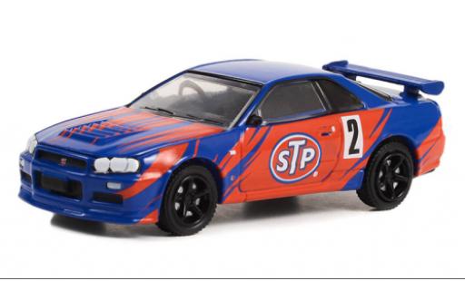 Nissan Skyline 1/64 Greenlight GT-R (R34) STP 2002 miniature