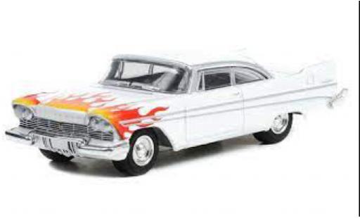 Miniature Plymouth Belvedere 1/64 Greenlight blanche/Dekor 1957 Plymouth Belvedere 1/64 Greenlight blanche/Dekor 1957 miniature