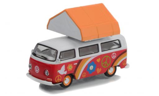 Miniature Volkswagen T2 1/64 Greenlight bus blanche/rouge 1968 Volkswagen T2 1/64 Greenlight bus blanche/rouge 1968 miniature