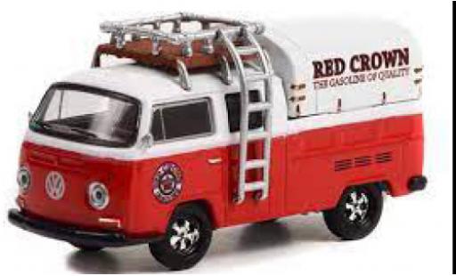 Miniature Volkswagen T2 1/64 Greenlight Doppelkabine Red Crown Gasoline 1969 Volkswagen T2 1/64 Greenlight Doppelkabine Red Crown Gasoline 1969 miniature